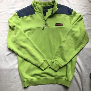 Vineyard Vines Lime Green Pullover Sweater Jacket